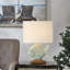 Lampe de table bleu océan / brun 27 po Alvardo