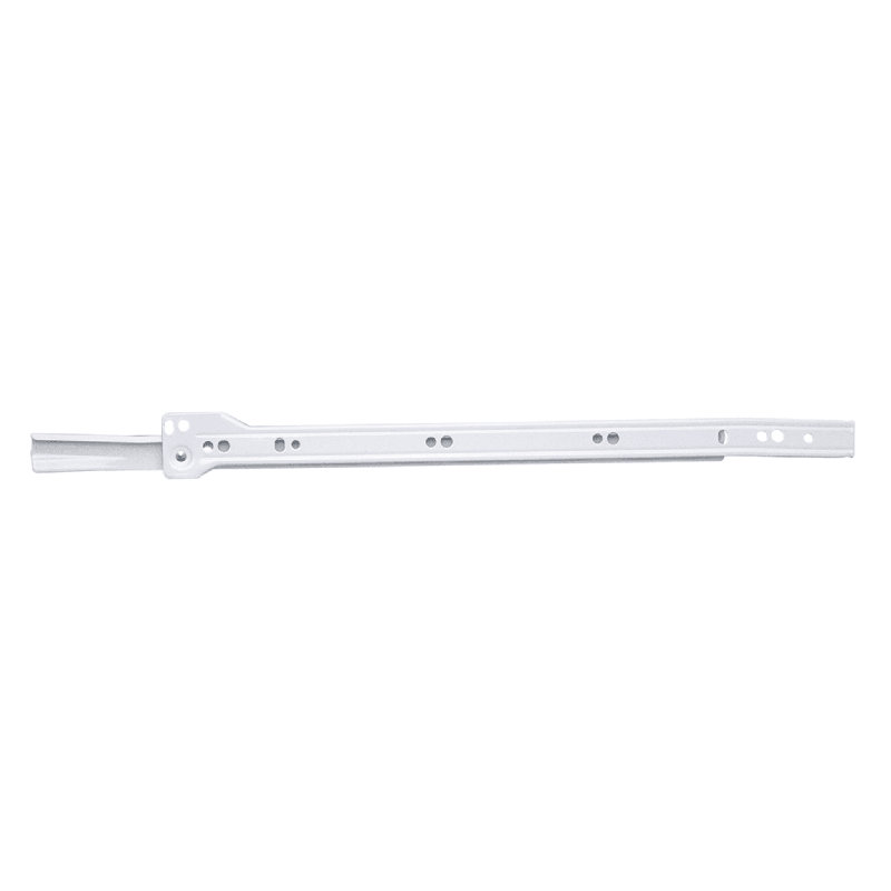 Glissières de tiroir à fermeture latérale 14 po - Extension 3/4 capacité 75 lb. Finition blanche