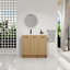 Meuble-lavabo 36 po avec lavabo en résine et armoire modulaire à trois portes (deux portes + une porte)