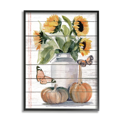 Papillon monarque orange tournesol d'automne