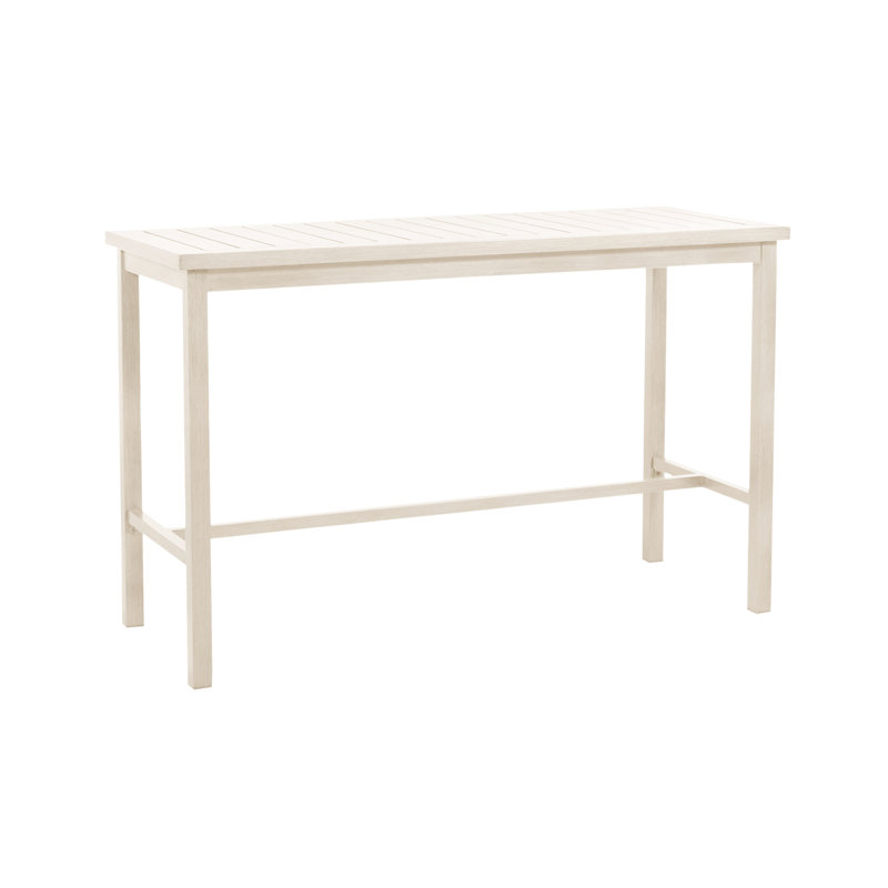 Club Aluminum Outdoor Bar Table, Chalk