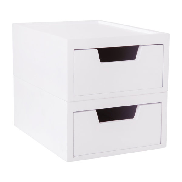 2-Drawer Mini Multi-level Desktop Storage Shelf | Small Tabletop Chest  Drawers for Storage