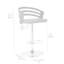 Tabouret tournant à hauteur réglable avec repose-pieds