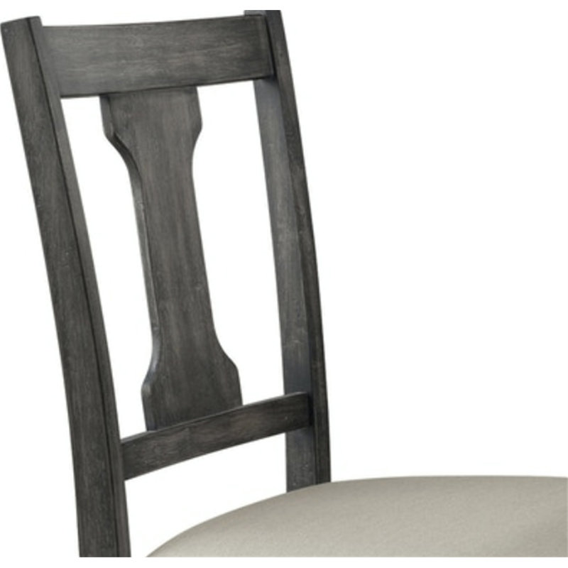Ensemble de 2 chaises d'appoint en lin brun clair et gris patiné Wallace