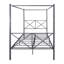 Structure de lit à baldaquin en métal, noir. Fabrication robuste pour la durabilité. Bruit - aire de repos. Rangement abondant en dessous. Étapes d'assemblage simples. 12. Supporte une fabrication de 400 à 600 lb. Reposez-vous. Facile à utiliser