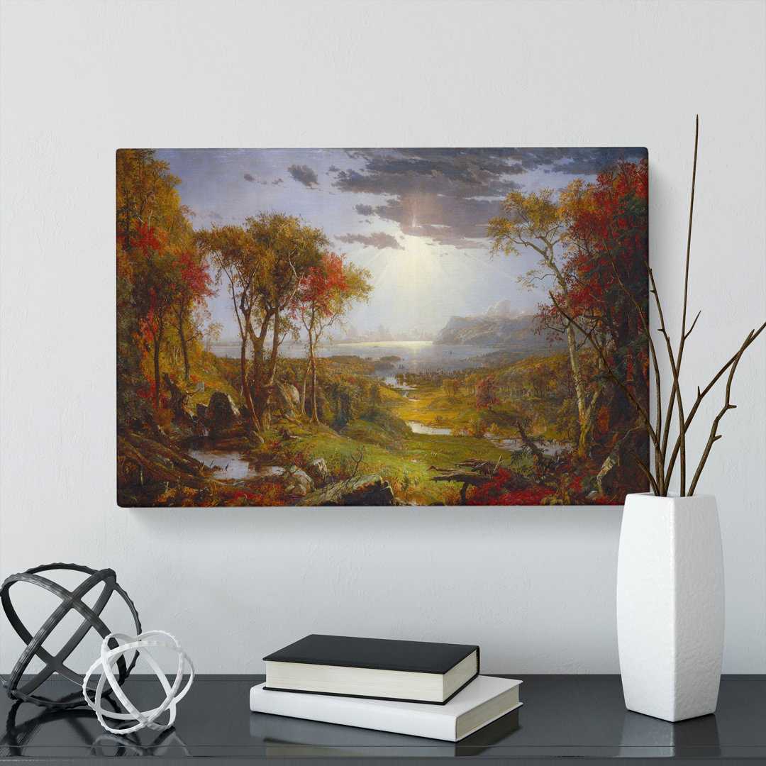 Autumn On The Hudson River by Jasper Francis Cropsey - Wrapped Canvas