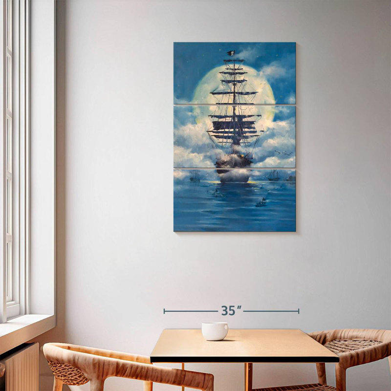 Huile de bateau de pirate Aletra, 57" H x 36" W