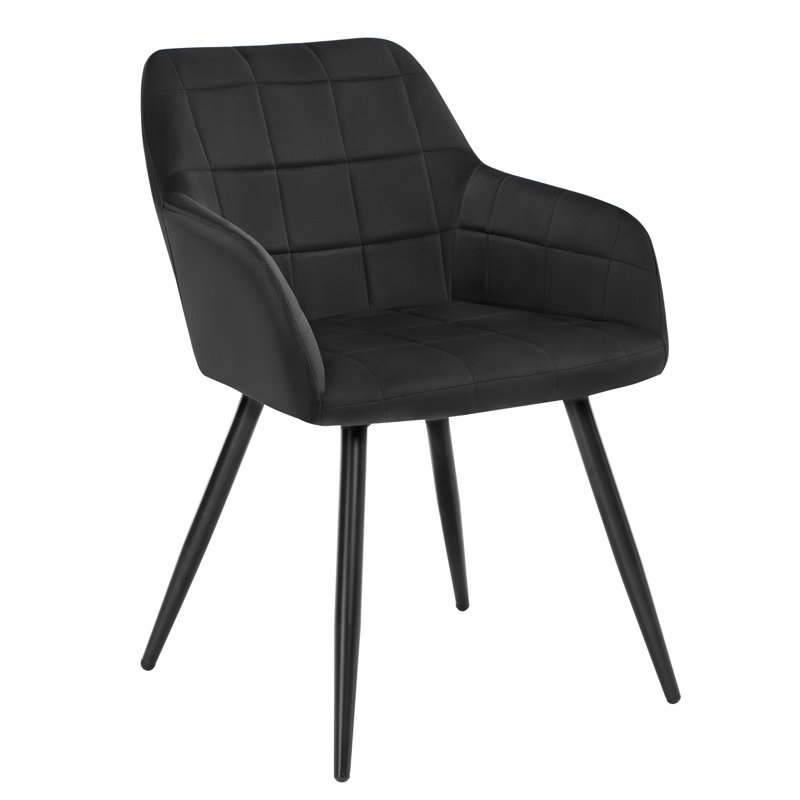 Palumbo Upholstered Dining Chair, Black, Charcoal
