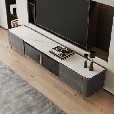 Modern style sintered stone countertop TV stand