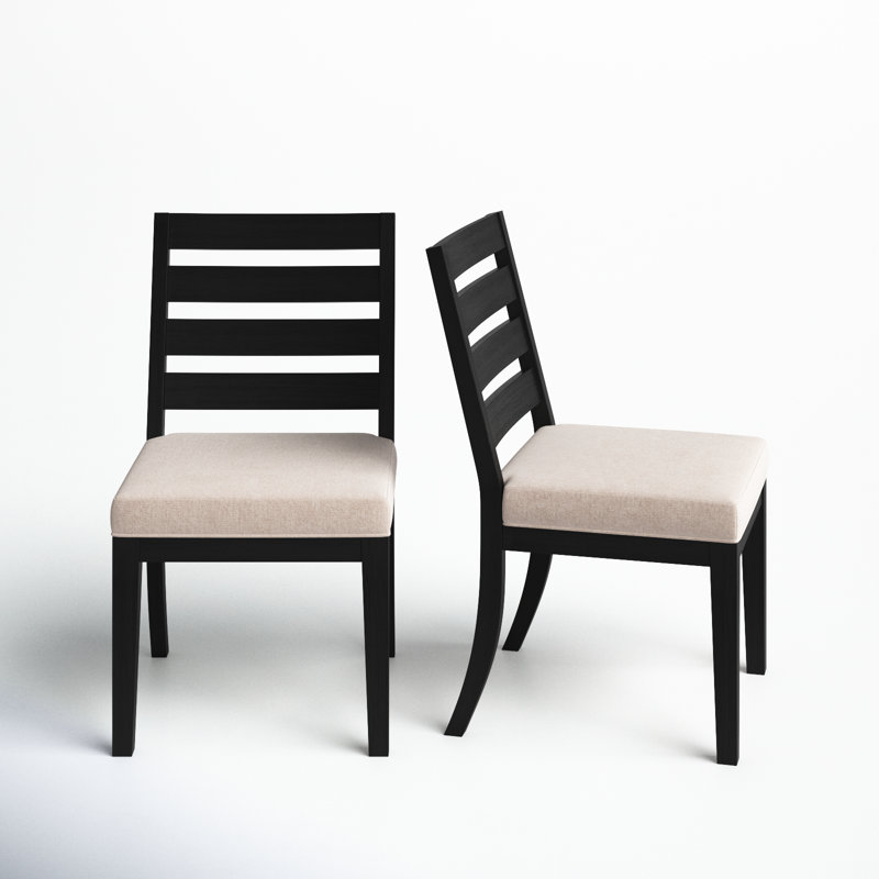 Appleton Ladder Back Side Chair, Charred Oak, Charred Oak