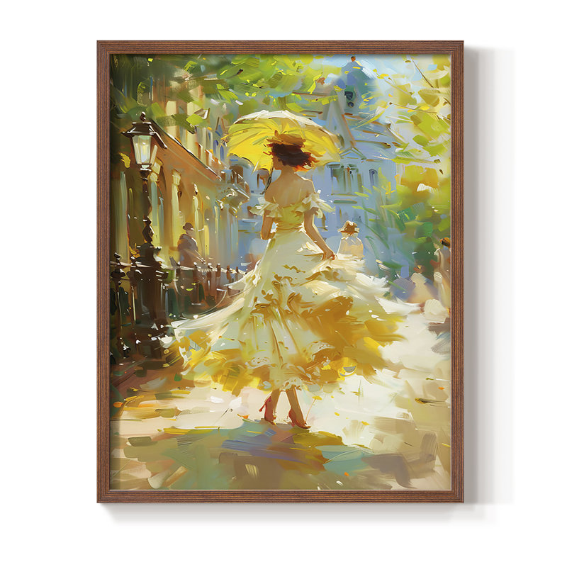 Reproduction encadrée «WOMEN Series DCCCLxx III» - bois massif, Noyer, H 15 po x l 12 po