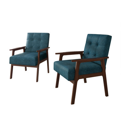 ACCENT CHAIR IN BLUE LINEN Set of 2