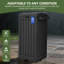 Poubelles extérieures Edrosie Inc en résine de 31 gallons avec couvercles, poubelles de patio noires escamotables-136901134
