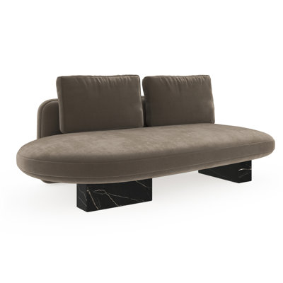 Overlap Velvet Loveseat