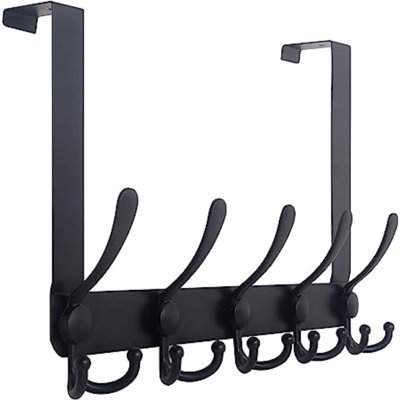 Joshan Stainless Steel Over-the-Door 5 - Hook Wall Mounted Coat Rack