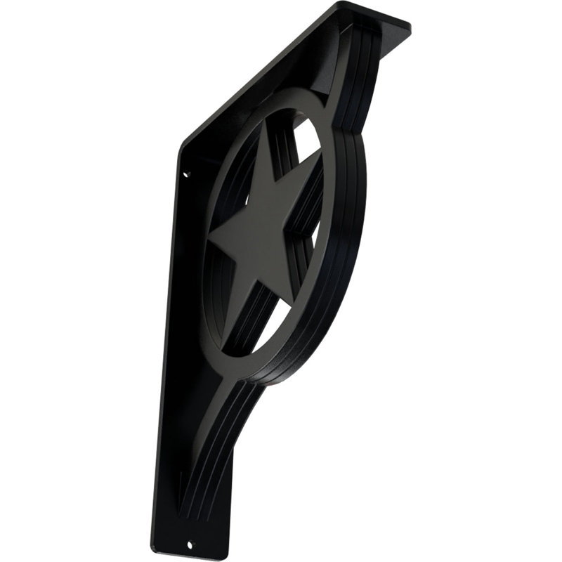 Support en fer forgé Austin (accoudoir central triple), l 2 po x P 7 1/2 po x H 10 po, noir thermolaqué, Noir
