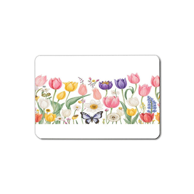Tapis de bain Spring Tulips Border, 16 x 24 po