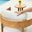 Chaise longue pivotante à 360 ° avec structure en bois d'acacia et coussins en oléfine-1041685814