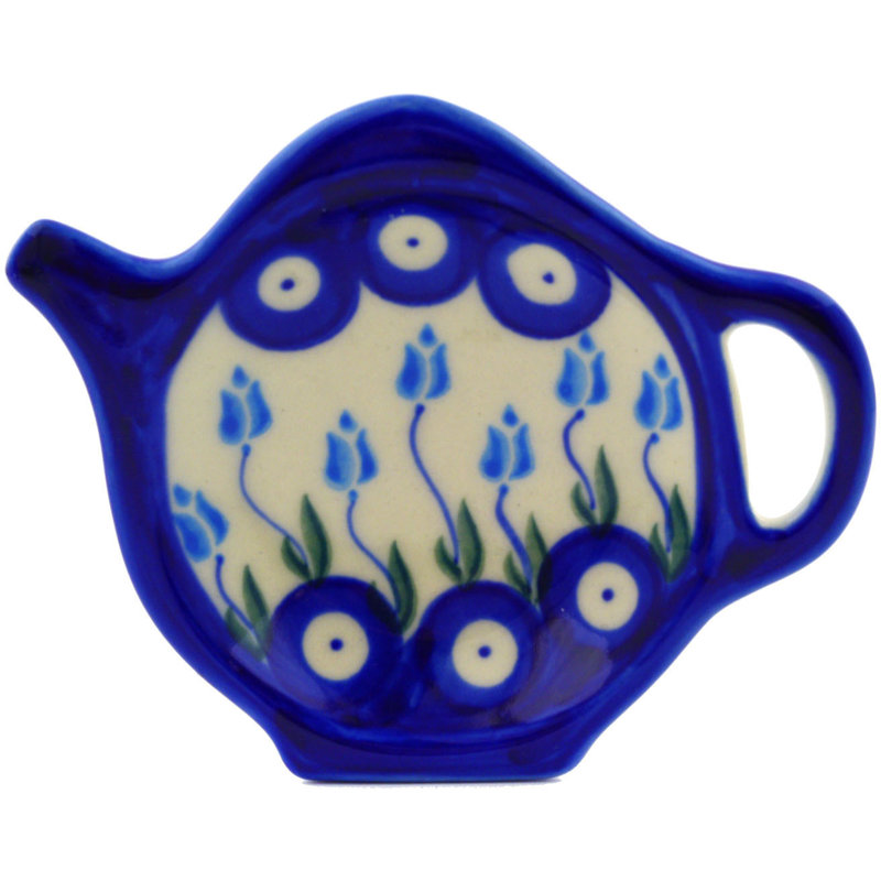 Polmedia Stoneware Tea Bag Plate
