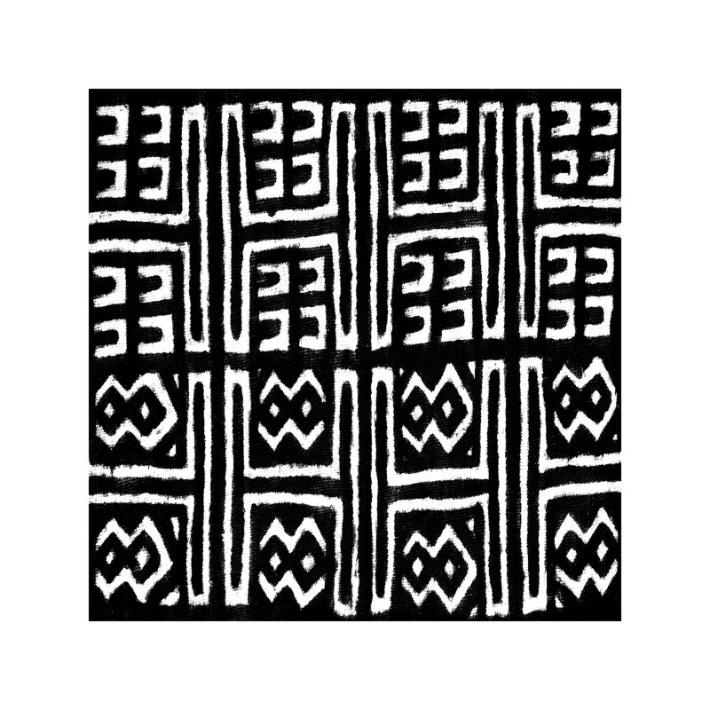 Mudcloth Black Geometric Design VII by Ellie Roberts - Wrapped Canvas Print, 66.04 cm H x 66.04 cm W x 3.175 cm D