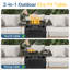 Outdoor Fireplace Propane Fire Pits with Lid, Lava Rock and Cover
