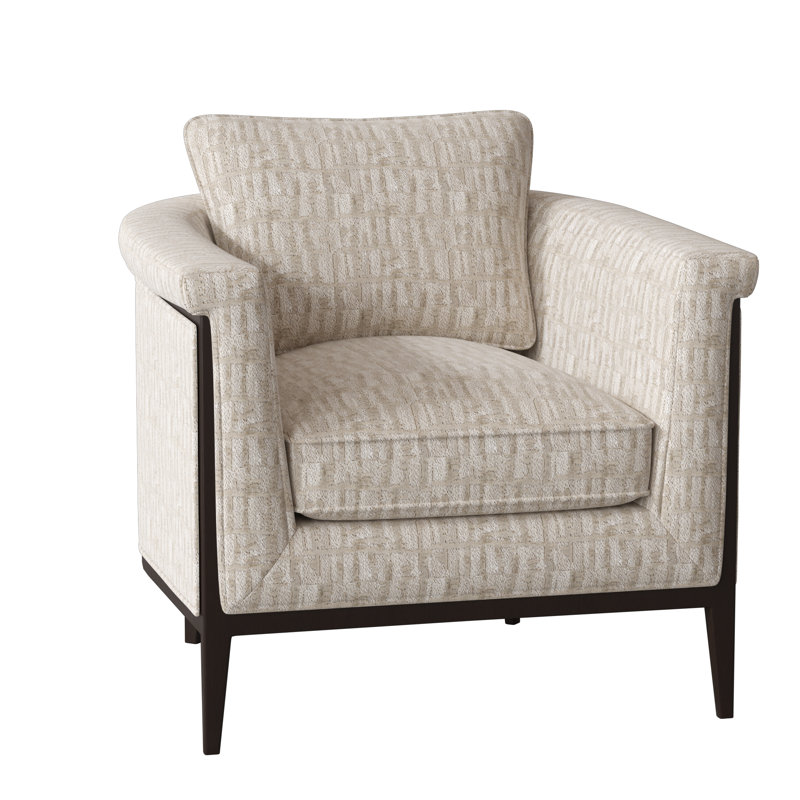 Chalice Barrel Chair, American Walnut, White Caps Fog