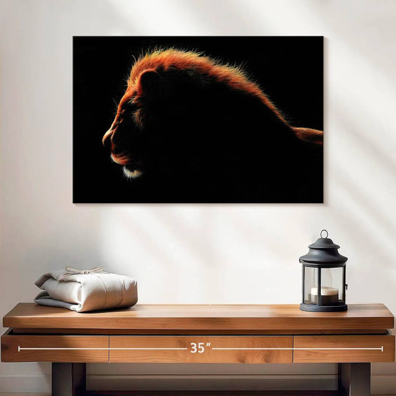 Brampt African Lion At Twilight, 24" H x 36" W