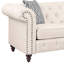 Canapé modulaire beige de 56 po de longueur, méridienne compacte et fonctionnelle de 3 po 65 po