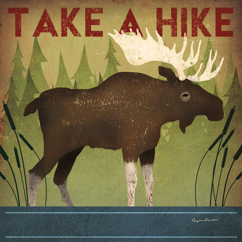 Take A Hike Moose, H 12 po x l 12 po x P 1,25 po