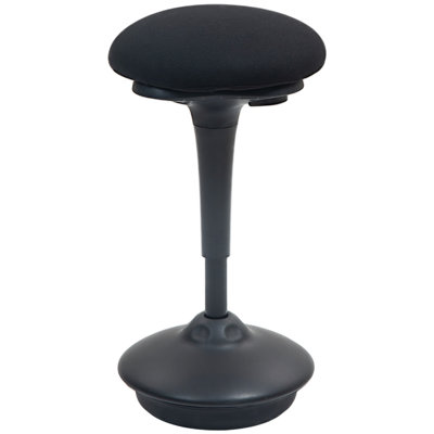 Backless Wobble Stool Chair, Standing Desk Chair, Adjustable Active Ergonomic Learning Stool for Office Desks, with Rocking Motion, Padded by George Oliver