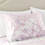 Housse de couette simple / simple TG, 2 pièces en microfibre avec imprimé cachemire floral, doux et romantique, fermeture à boutons, - étiquette comprenant 2 taies décoratives, lavable à la machine, rose, fermeture