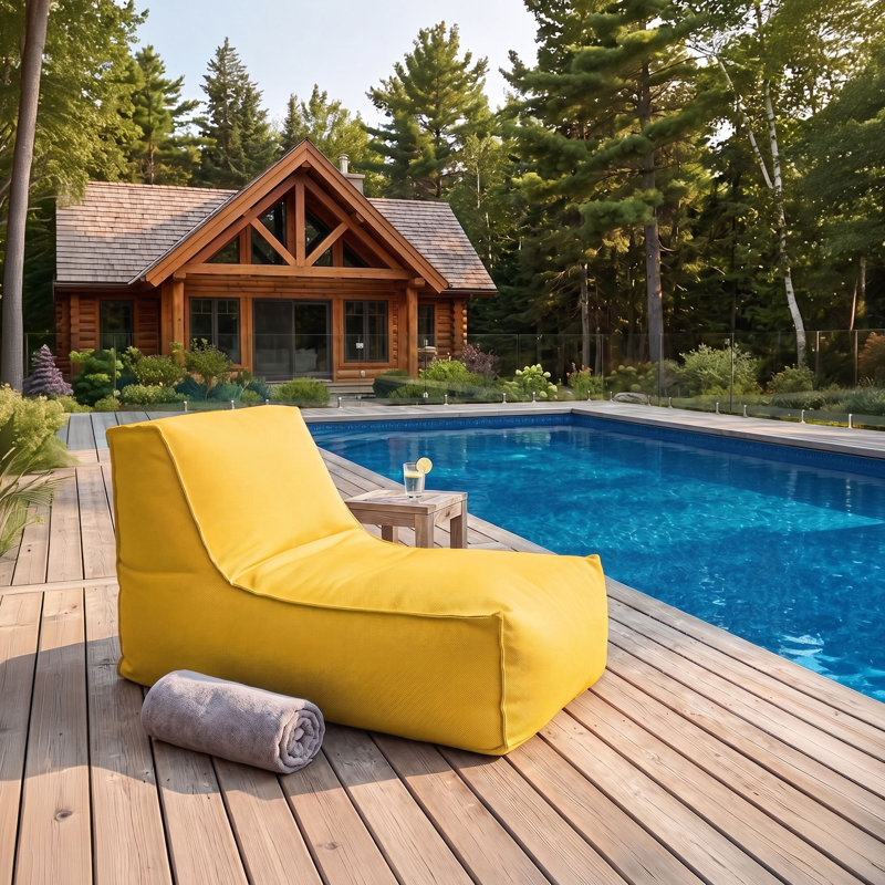 Alpine Large Outdoor Friendly Bean Bag Chair & Lounger, Yellow