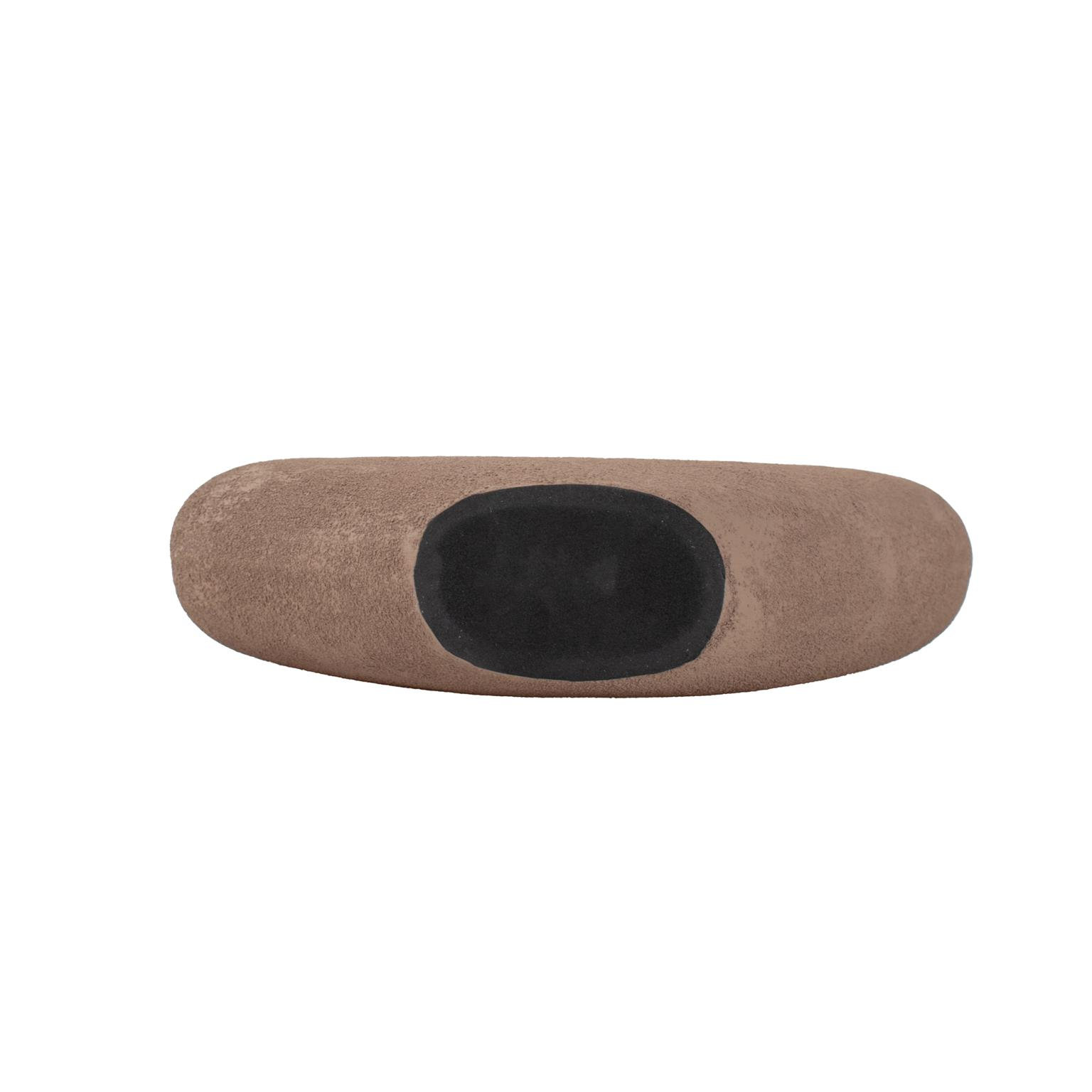 Saar Abstract Desert Sand Vase, Brown