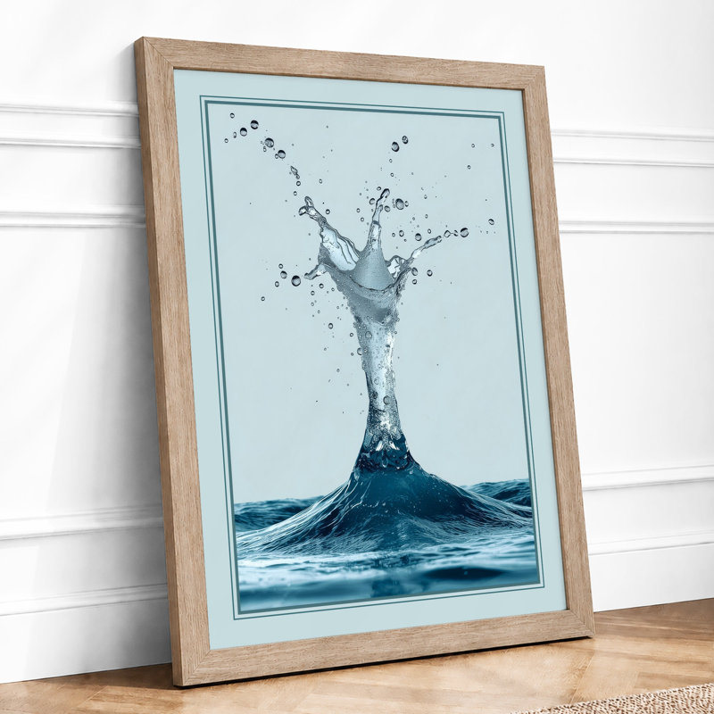Water Splash Moment Modern - Print, A1 - 84.1 x 59.4 cm, Oak