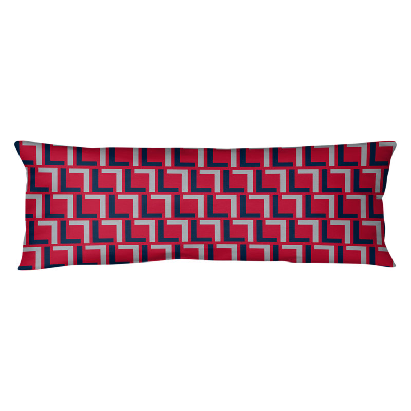 Polyester Medium Pillow, Nautical Blue/New Century Silver/Red, Microfiber