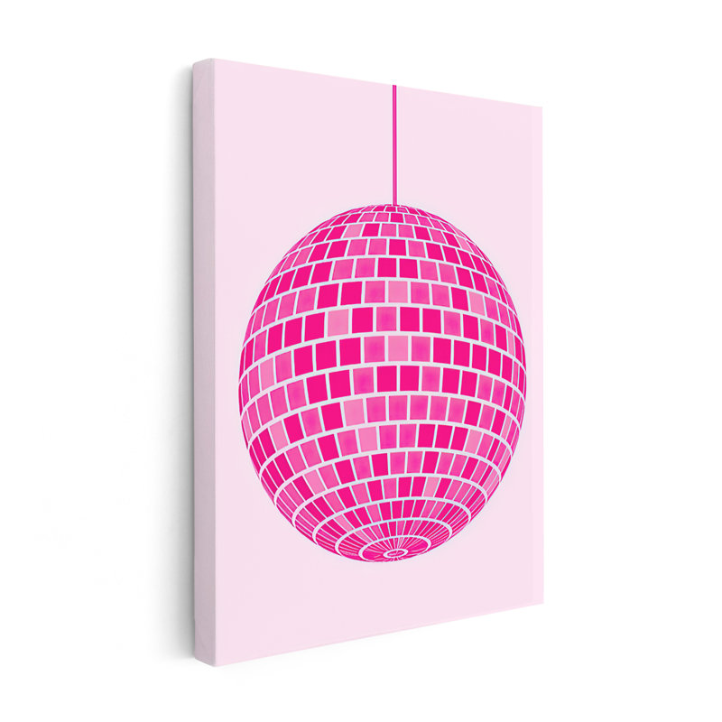 Boule disco rose, Unframed, Canevas, 16"H x 20"W