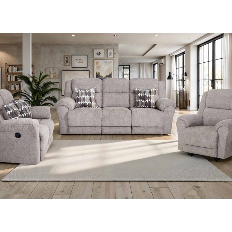 Sager Manual Reclining Sofa with Pillows