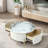 Round Coffee Table With 2 Drawers-1127829680
