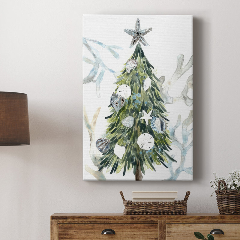 Collection Coastal Christmas Shell B - Cavas enveloppés de galerie