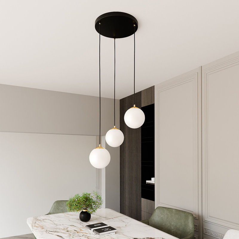 Ezhno 3 - Light Cluster Pendant, Black