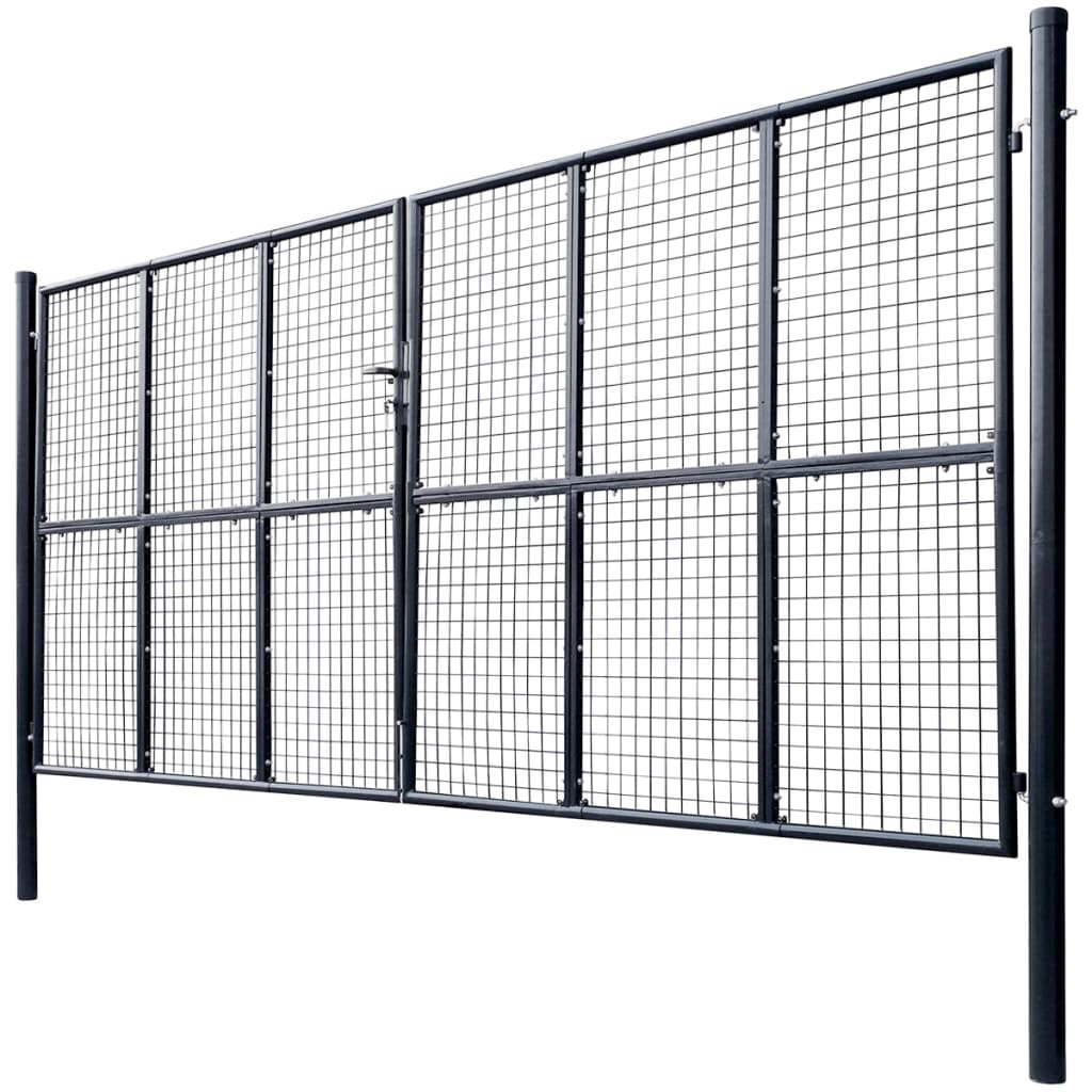 Charie 225" H x 415'' W Anthracite Grey Metal Gate