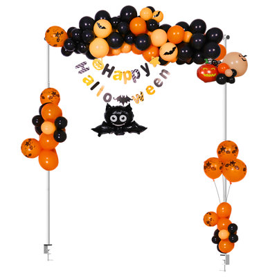 Adjustable Table Balloon Arch Stand, White Pipe Frame Kit For Party & Event Decor