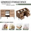 Base de meuble-lavabo autoportant de 48 pouces avec portes et tiroirs à fermeture en douceur, imitation chêne-125785334