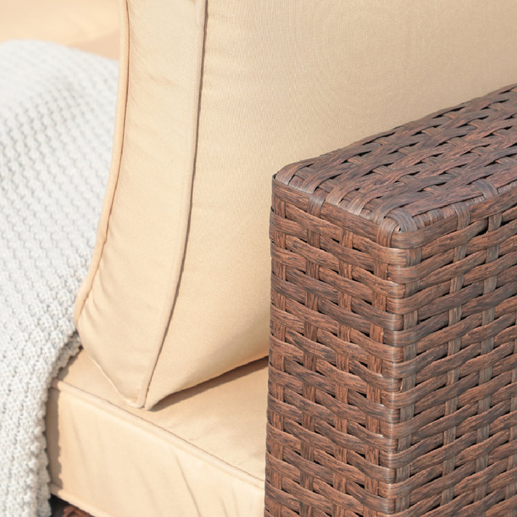 Patio Chair with Cushions and Ottoman