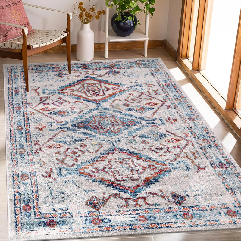 Stylish Area Rugs Medium Pile Bedroom Rug Non Slip Floor Mat Indoor Hallway Carpet Pads 9964, Rectangle 80 x 150 cm 
