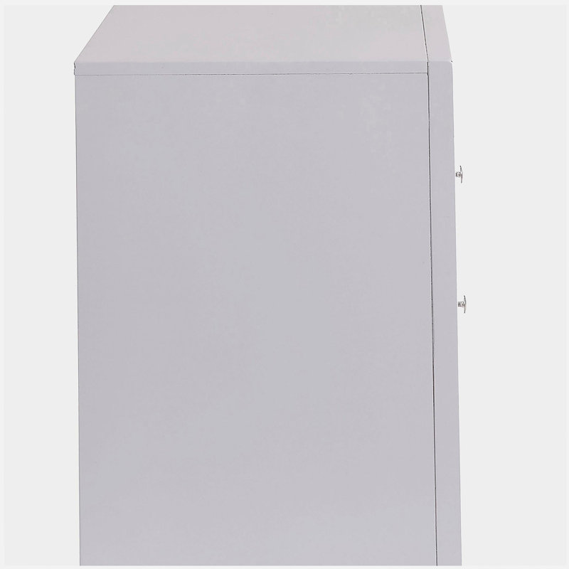 White Nightstand with 2 Drawers, White