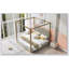 Upholstery Canopy Platform Bed With Headboard And Metal Frame-68040986-68040982