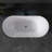 60" x 29"Freestanding Acrylic Soaking Bathtub With Overflow Tub