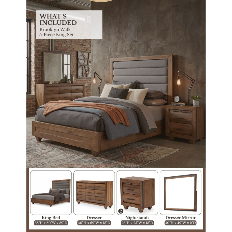 Brooklyn Walk 5-Piece King Bedroom Set, King