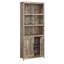 Bibliothèque avec portes, finition brune